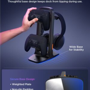 Spigen Universal Game Controller & Headset Stand, juodos spalvos - Image 8