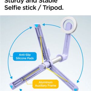 Spigen MagSafe Tripod Selfie Stick, lavender - Image 3