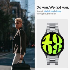 Spigen Modern Fit 316L, sidabro spalvos - Samsung Galaxy Watch7 44/40mm - Image 6