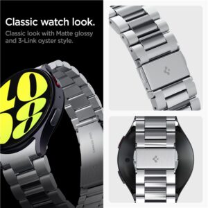 Spigen Modern Fit 316L, sidabro spalvos - Samsung Galaxy Watch7 44/40mm - Image 8