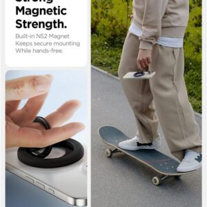 Spigen Nano Pop MagSafe Phone Ring - Finger holder with stand function (Black Sesame) - Image 16