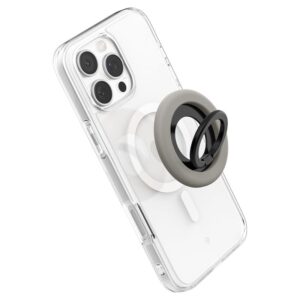 Pilkas magsafe žiedas telefonui su laikikliu pirštui "Spigen Nano Pop Magsafe" - Image 24