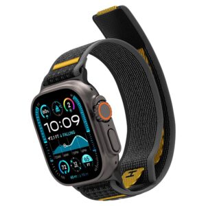 Juoda apyrankė Apple Watch 6 / 7 / 8 / 9 / 10 / SE / Ultra 1 / 2 ( 44 / 45 / 46 / 49 mm) laikrodžiui "Spigen Athlex Air" - Image 14