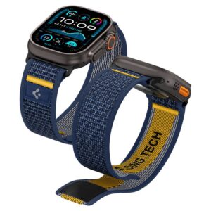 Mėlyna apyrankė Apple Watch 6 / 7 / 8 / 9 / 10 / SE / Ultra 1 / 2 ( 44 / 45 / 46 / 49 mm) laikrodžiui "Spigen Athlex Air" - Image 12