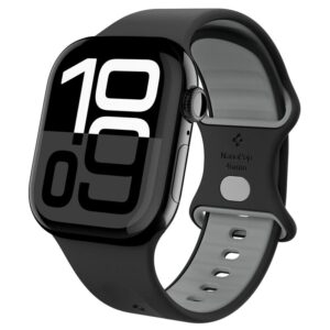 Juoda apyrankė Apple Watch 6 / 7 / 8 / 9 / 10 / SE / Ultra 1 / 2 (44 / 45 / 46 / 49 mm) laikrodžiui "Spigen Nano Pop" - Image 14