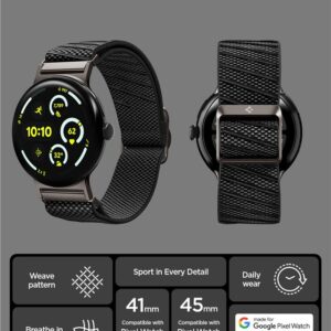 Spigen Lite Fit X apyrankė, juodos spalvos - Google Pixel Watch 4/3/2/1 41mm - Image 8