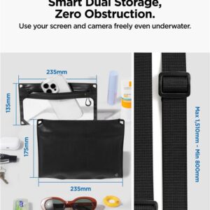 Spigen A640 Waterproof Phone Bag - juodos spalvos - Image 11