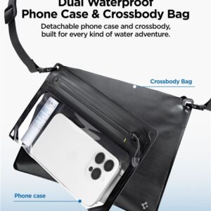 Spigen A640 Waterproof Phone Bag - juodos spalvos - Image 12