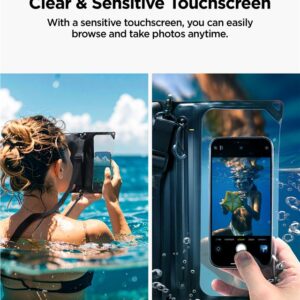 Spigen A640 Waterproof Phone Bag - juodos spalvos - Image 14
