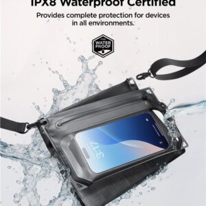 Spigen A640 Waterproof Phone Bag - juodos spalvos - Image 15