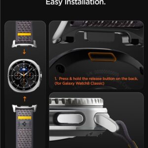 Spigen Athlex Air apyrankė skirta Samsung Galaxy Watch 40/44/46 mm - pilkos spalvos - Image 11