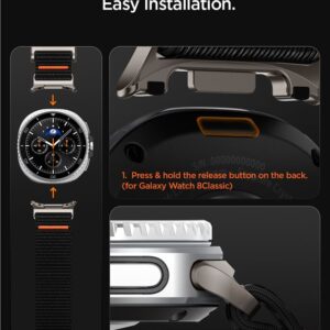 Spigen DuraPro Flex apyrankė skirti Samsung Galaxy Watch 40/44/46 mm - juodos spalvos - Image 17