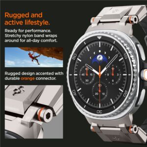 Spigen DuraPro Armor, juodos spalvos - Samsung Galaxy Watch 8 46mm/44mm/40mm - Image 4