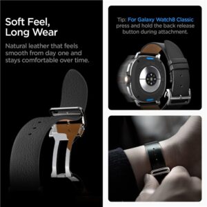 Spigen Enzo apyrankė skirta Samsung Galaxy Watch 40/44/46 mm - juodos spalvos - Image 18