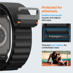 Apyrankė Spigen WBF1 Strap for Apple Watch 44 / 45 / 46 / 49 mm - juodos spalvos - Image 13