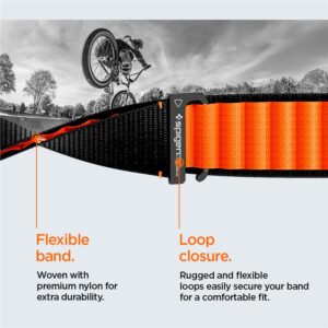 Spigen WBF1 Strap for Apple Watch 44 / 45 / 46 / 49 mm - juodos spalvos ir oranžinės spalvos - Image 17