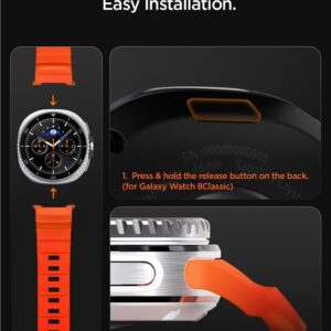 Spigen WBS2 apyrankė skirta Samsung Galaxy Watch 40/44/46 mm - oranžinės spalvos - Image 20
