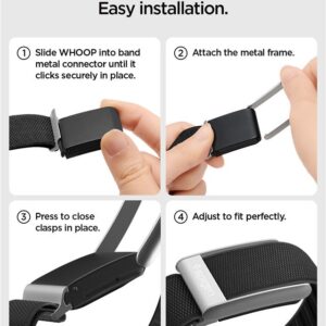 Spigen Fabric apyrankė WBF3, juodos spalvos - Whoop 5.0 - Image 10