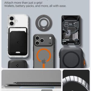 Spigen Dual Pop MagSafe Phone Holder (Slim), marble gray - Image 3