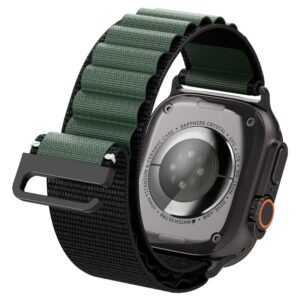 Apyrankė Spigen WBF1 Strap for Apple Watch 44 / 45 / 46 / 49 mm - juodos spalvos and žalios spalvos - Image 20