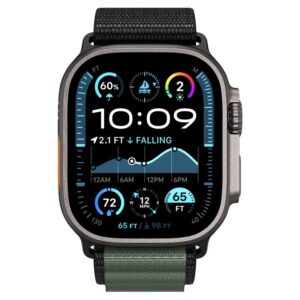 Apyrankė Spigen WBF1 Strap for Apple Watch 44 / 45 / 46 / 49 mm - juodos spalvos and žalios spalvos - Image 17