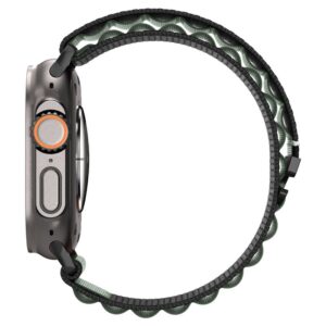 Apyrankė Spigen WBF1 Strap for Apple Watch 44 / 45 / 46 / 49 mm - juodos spalvos and žalios spalvos - Image 19