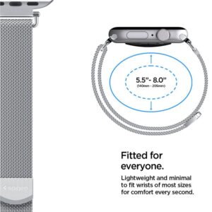 Spigen WBM4 apyrankė Apple Watch 8 / 9 / 10 / 11 / SE (40 / 41 / 42 MM) sidabro spalvos - Image 13