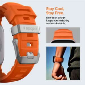 Spigen WBS2 apyrankė skirta Apple Watch 44 / 45 / 46 / 49 mm - oranžinės spalvos - Image 20