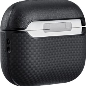 Pitaka Aramid Fiber Magnetic dėklas, juodos spalvos - Apple AirPods Pro 3 - Image 4