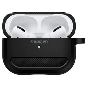 Spigen Rugged Armor, juodos spalvos - AirPods Pro - Image 2