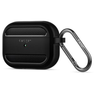 Spigen Rugged Armor, juodos spalvos - AirPods Pro - Image 3