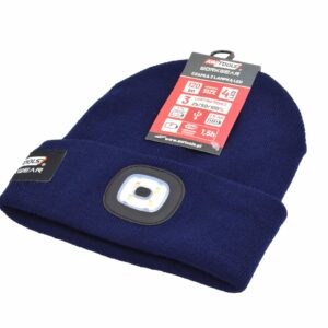 AWTOOLS KEPURĖ SU LED ŽIBINTUVĖLIU 80lm TAMSIAI MĖLYNA