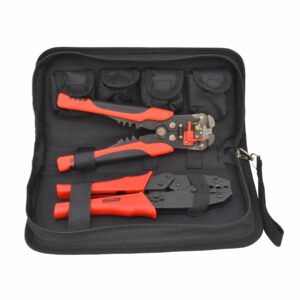 AWTOOLS REIKMENŲ SPAUSTUVAS + 5 MATRICOS + IZOLIACIJOS NUĖMIKLIS
