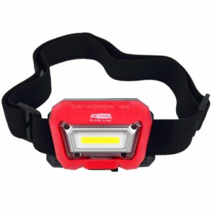 AWTOOLS PRIEKINIS ŽIBINTAS FRONTE COB LED SU JUDESIO JUTIKLIU BLACK LINE