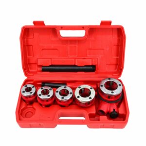 AWTOOLS VAMZDŽIŲ SRIEGIAPJOVĖ 5vnt. 3/8", 1/2", 3/4", 1", 1-1/4" RINKINYS LAGAMINE - Image 1