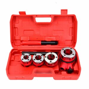 AWTOOLS VAMZDŽIŲ SRIEGIAPJOVĖ 4vnt. 1/2", 3/4", 1", 1-1/4" RINKINYS LAGAMINE