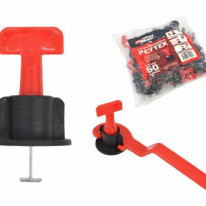AWTOOLS PLYTELIŲ LYGIAVIMO SISTEMA 50vnt. + RAKTAS