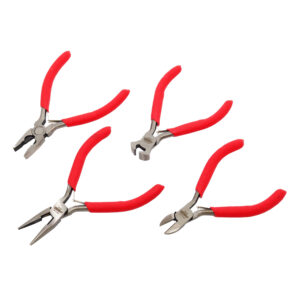 AWTOOLS MINI replės 125mm rinkinys 4vnt. GRŪDINTOS