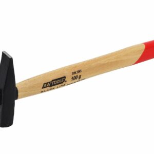 AWTOOLS ŠALTKALVIŠKAS PLAKTUKAS 0,1 kg MEDINĖ RANKENA BLACK LINE