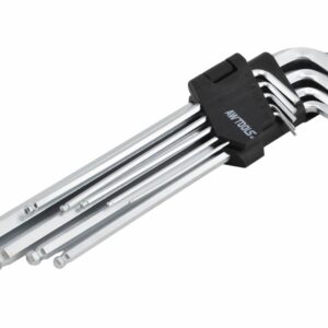 AWTOOLS RAKTAI ŠEŠIAKAMPIAI HEX /1,5-10,0mm/ 9vnt. SU RUTULINE GALVUTE ILGI