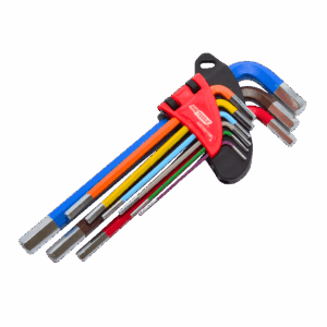 AWTOOLS ŠEŠIAKAMPIAI RAKTAI HEX / 1,5-10,0 mm / 9 vnt. BLACK LINE