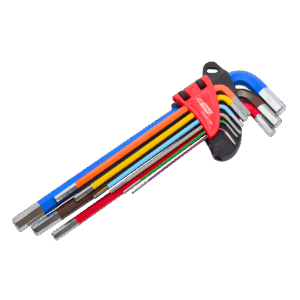 AWTOOLS RAKTAI ŠEŠIAKAMPIAI HEX / 1,5-10,0mm / 9vnt. ILGI BLACK LINE