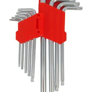 AWTOOLS TORX RAKTAI SU IMBUSU / T10-T50 / 9 vnt. / ILGI BLACK LINE