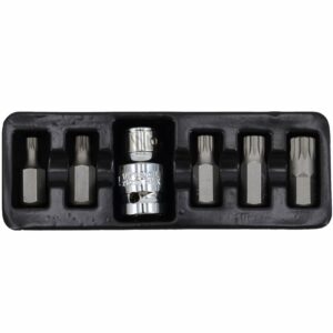 AWTOOLS SPLINE antgaliai 6 vnt. M5-M12 + ADAPTERIS BLACK LINE