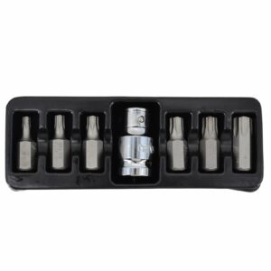 AWTOOLS TORX antgaliai 7 vnt. T25-T55 + ADAPTERIS, SU SKYLE BLACK LINE