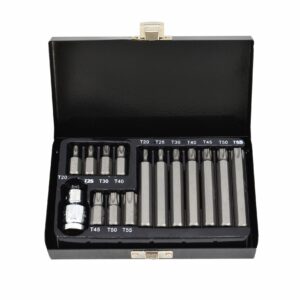 AWTOOLS TORX antgalių rinkinys 15 vnt. SU SKYLE BLACK LINE