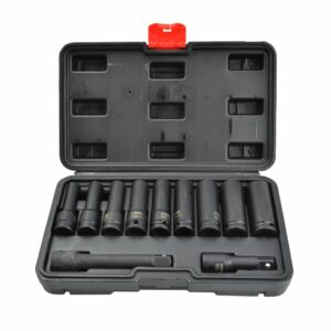 AWTOOLS SMŪGINIŲ GALVUČIŲ RINKINYS 1/2" 11vnt./8-21mm/ ILGOS BLACK LINE