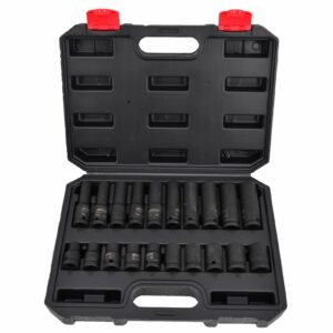 AWTOOLS SMŪGINIŲ GALVUČIŲ RINKINYS 1/2" 20 vnt./10-19 mm/ TRUMPOS IR ILGOS BLACK LINE