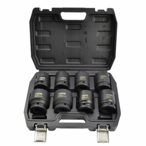 AWTOOLS SMŪGINIŲ GALVUČIŲ RINKINYS 3/4" 8 vnt./24-38 mm TRUMPOS BLACK LINE