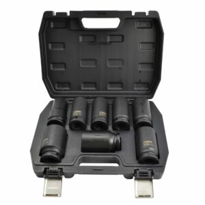 AWTOOLS SMŪGINIŲ GALVUČIŲ RINKINYS 3/4" 8 vnt./24-38 mm/ ILGOS BLACK LINE